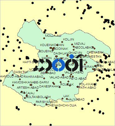 شیپ فایل ایستگاه های هواشناسی استان قزوین