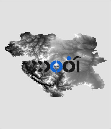 نقشه مدل رقومی ارتفاع استان کردستان