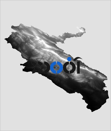 نقشه مدل رقومی ارتفاع استان ایلام